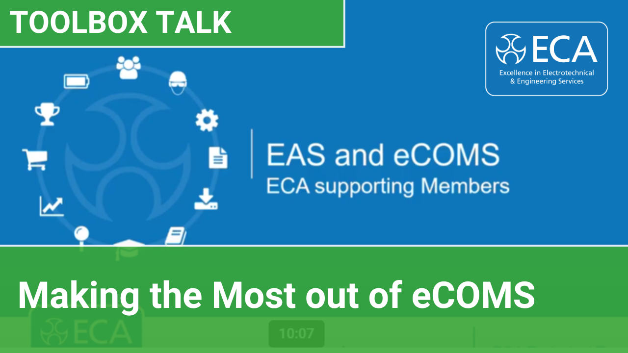 Making the Most out of eCOMS | Toolbox Talk Webinar